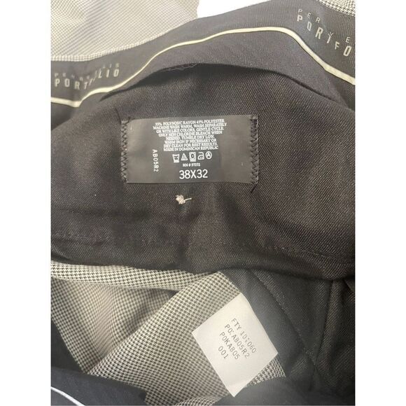 Perry Elliz Portfolio Men's Gray Pleated Dress Pants Size 38x32 NWT - Picture 2 of 14